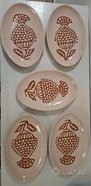 Servizio Vintage 6 Piatti Ovali + Caraffa - Pigna