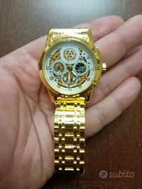 Orologio Luxury Acciaio Bianco e Oro - Nuovo