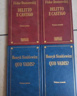 Libri "Quo Vadis" e "Delitto e Castigo"