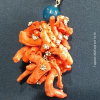 Ciondolo e anello in corallo