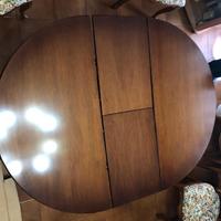 Tavolo tondo allungabile in legno massello