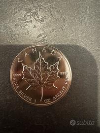 Canada 5 dollari Foglia d’acero 1993 FDC