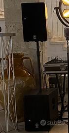 Impianto Yamaha 2x DXS 12 Subwoofer e 2x DXR 12