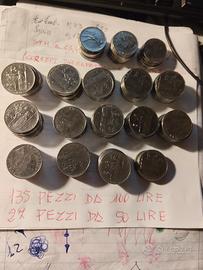 pezzi da 50 e cento lire