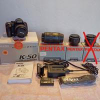 Pentax K-50 + 50mm f1.4,  18-55mm, 80-200mm