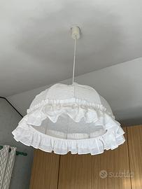 Abat-jour e lampadario pizzo sangallo