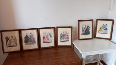 stampe acquerellate francesi