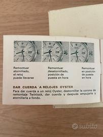 Libretto garanzia Rolex