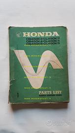 Honda CB 125 250 350 500 750 1100 catalogo ricambi