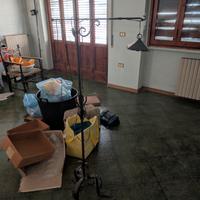 Lampada da terra in ferro battuto 