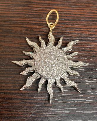 CIONDOLO ORO BIANCO 18 KT CON DIAMANTI