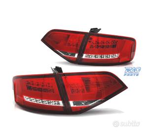 FANALI AUDI A4 B8 07-11 LIGHT BAR ROSSO CROMATO