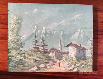 Dipinto paesaggio montano