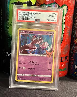 Pokemon Mewtwo PSA10 Halloween Trick or Trade 2022
