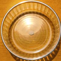 Ciotola in vetro bordo silver plated Sheratonn