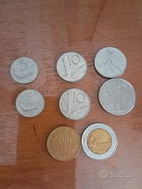 monete da 5-10-50-100-200 e 500 vecchie lire