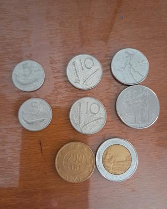 monete da 5-10-50-100-200 e 500 vecchie lire