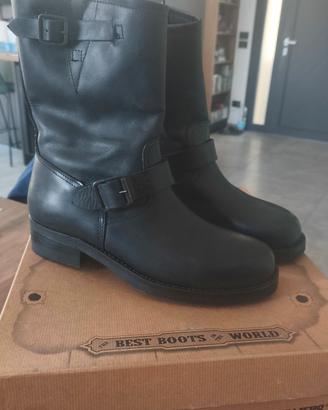 Stivali in vera pelle stile Biker n. 40