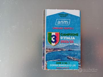 SCHEDA TRASPORTO NAPOLI  3 SCUDETTO