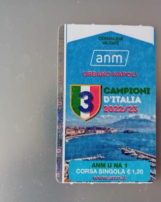 SCHEDA TRASPORTO NAPOLI  3 SCUDETTO