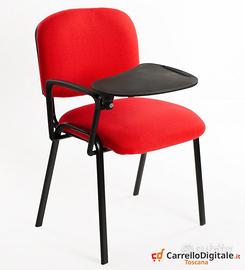 Sedia Imbottita in Tessuto ROSSO con RIBALTINA