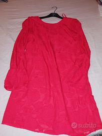 Abito elegante rosso Only tg 36  maniche lunghe