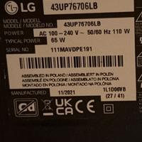 Ricambi per Lg 43 UP76706LB