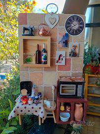 Tagliere /quadro decorato a mano mini cucina.