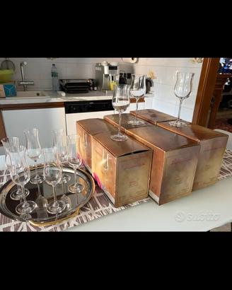 Set 40 Bicchieri cristallo al piombo 24% Dahlia