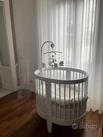 Culla in legno Pali, modello Lab 03 con biancheria