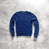 Ralph Lauren maglione blu cable knit junior
