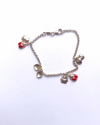 Bracciale coccinelle cuore 2M argento