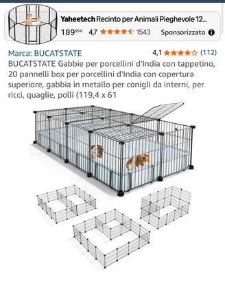 Recinto per cavie