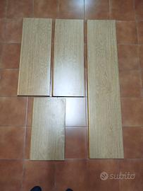 nr. 4 mensole colore rovere varie misure