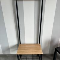 Panca con appendiabiti + porta scarpe