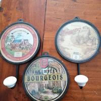 3 appendini vintage in ferro