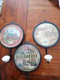 3 appendini vintage in ferro