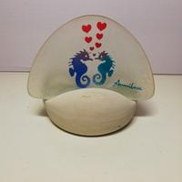 Porta candela con vetro