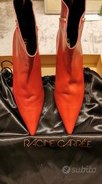 Racine Carrèe stivaletti 38 pelle rossa 