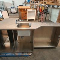 banco lavello in acciaio inox per bar ristoranti