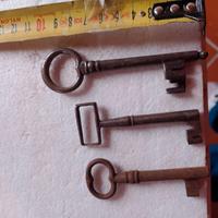 chiavi antiche lotto da 3 chiavi L6/L7/L10