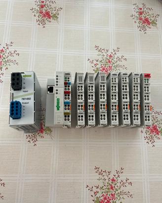 BLOCCO PLC WAGO 750-841 + alimentatore e moduli