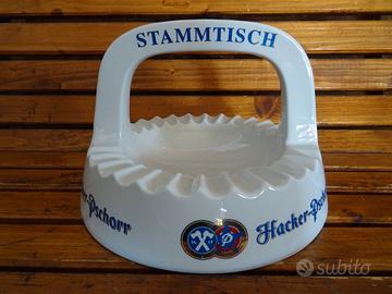 Posacenere in ceramica birra Hacker Pschorr