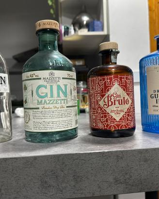 Bottiglie vuote di gin