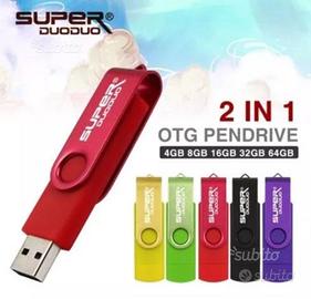 Chiavetta USB 16 GB 2 in 1 OTG usb e micro usb