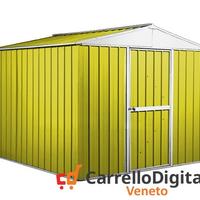 Box porta attrezzi lamiera 276x260 7,2 mq giallo