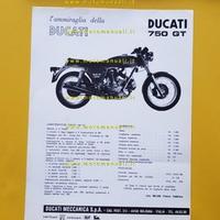 Ducati 750 GT 1971 depliant originale moto ITALIAN