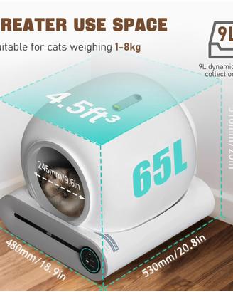 Lettiera gatto autopulente