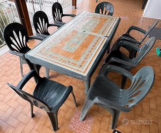 Tavolo con sedie da esterno SCAB (Made in Italy)