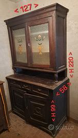 Credenza tradizionale completa in legno